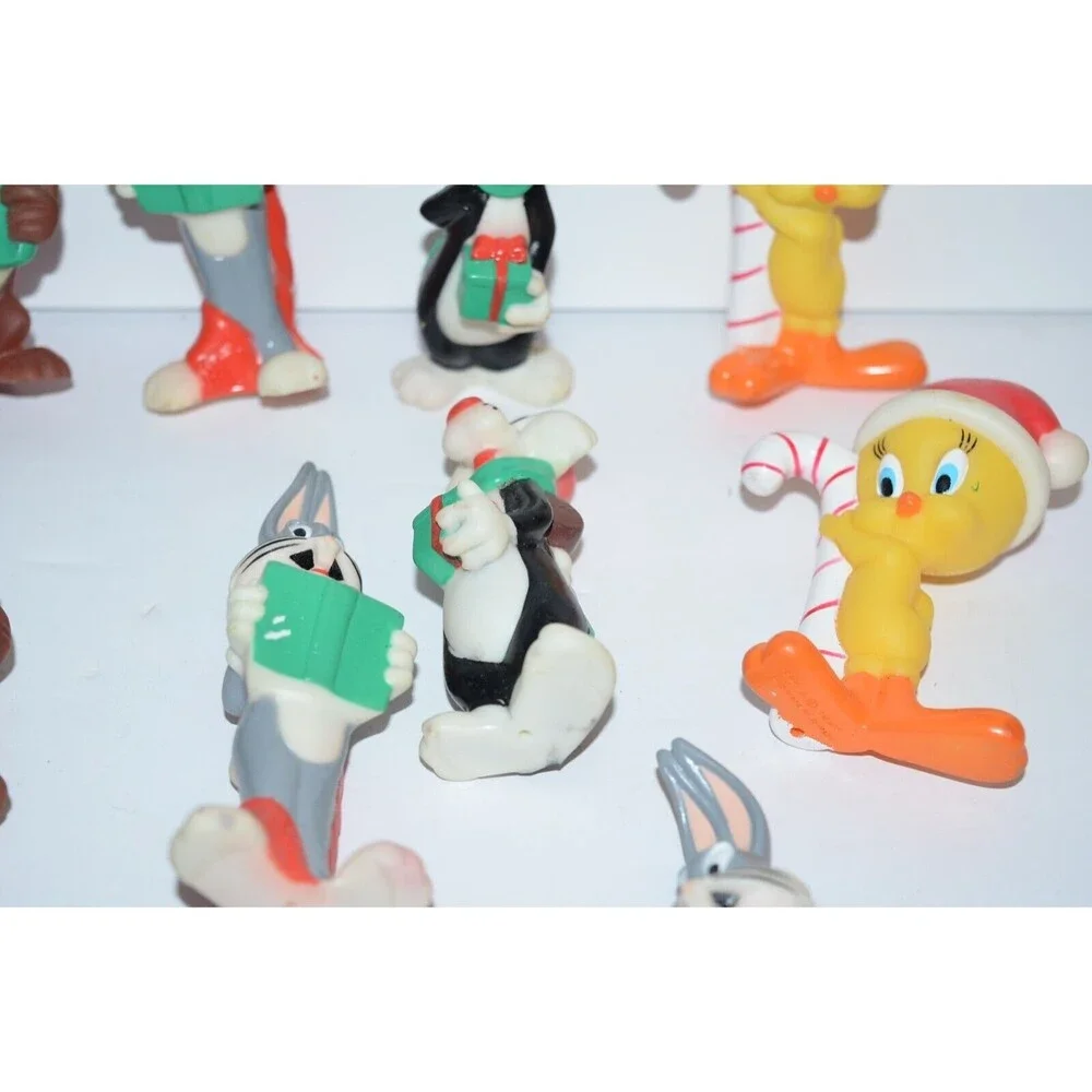Vtg 1997 Looney Tunes Christmas String Light Covers 10 pc Tweety‎ Bugs Bunny Taz